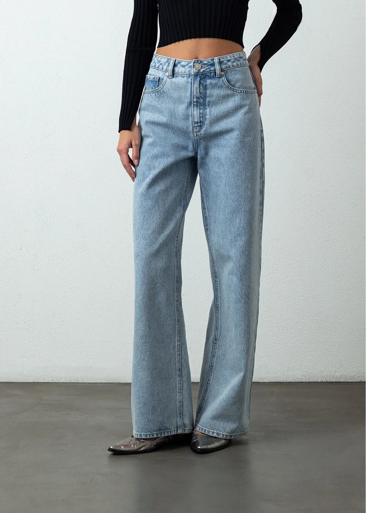 Jean Wide Leg fit five pockets