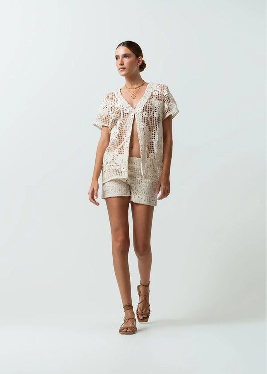 Shorts with woven details