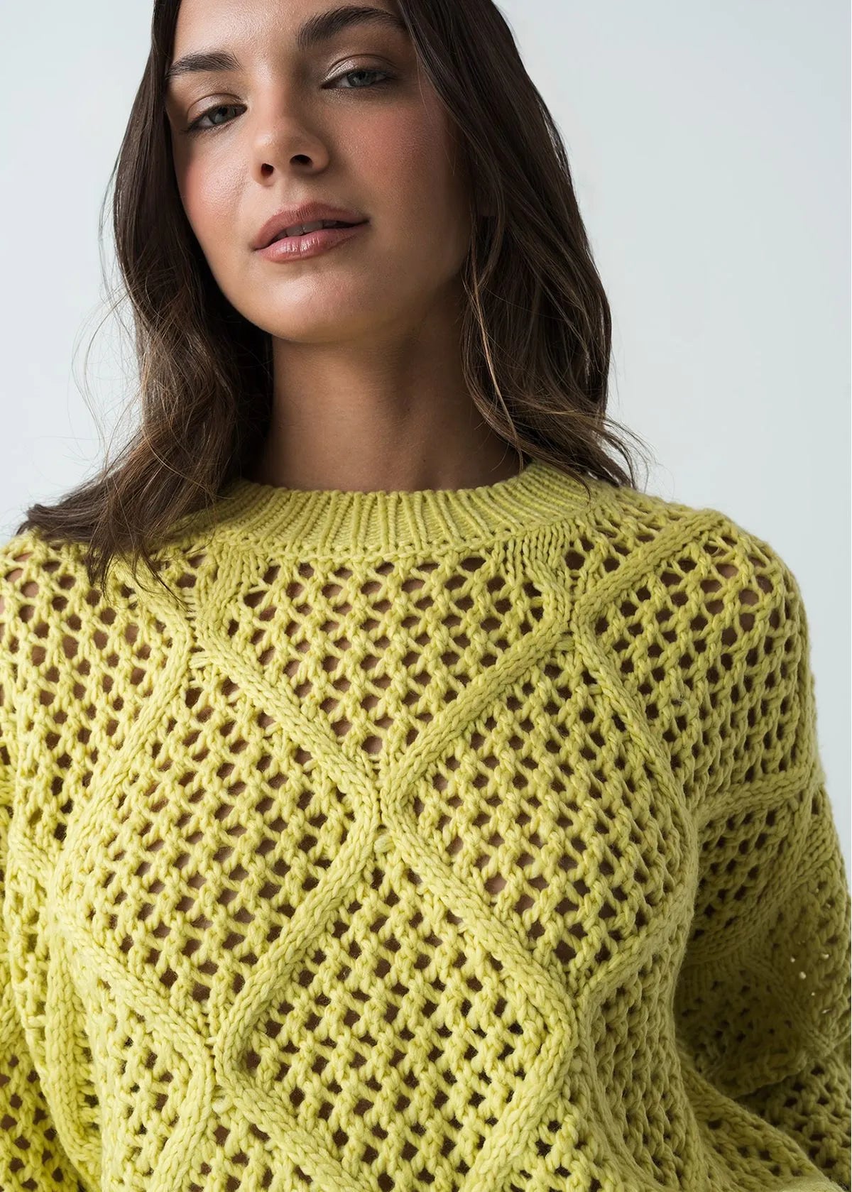 Round neck woven diver
