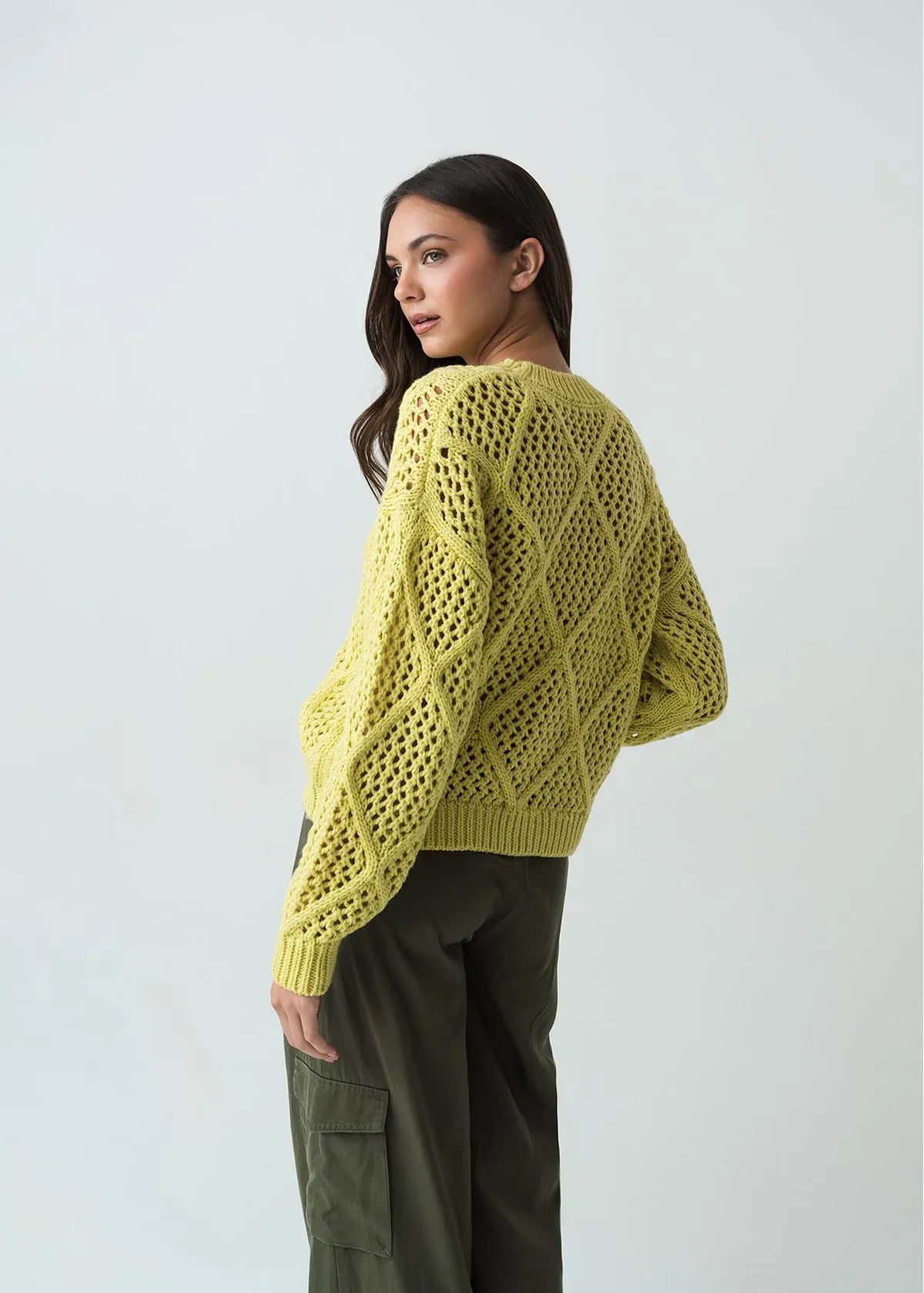 Round neck woven diver