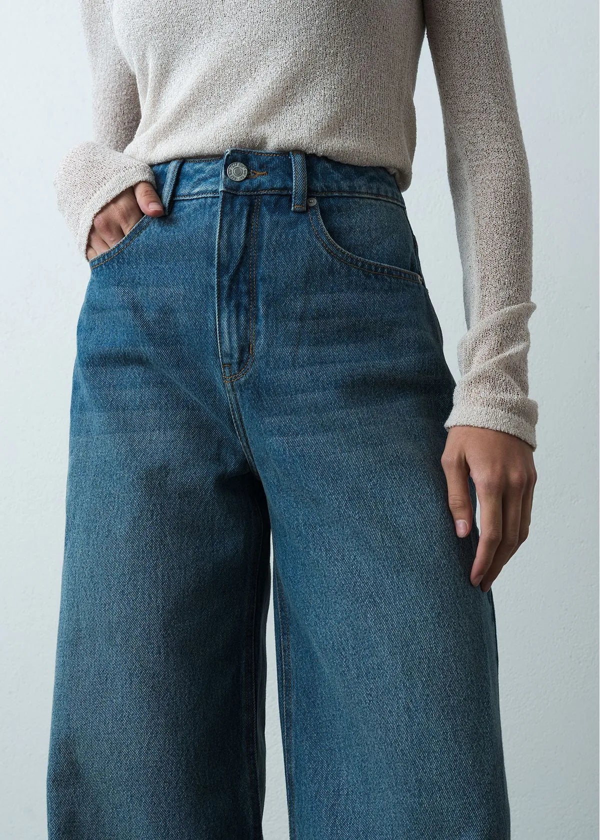 Wide straight boot jeans
