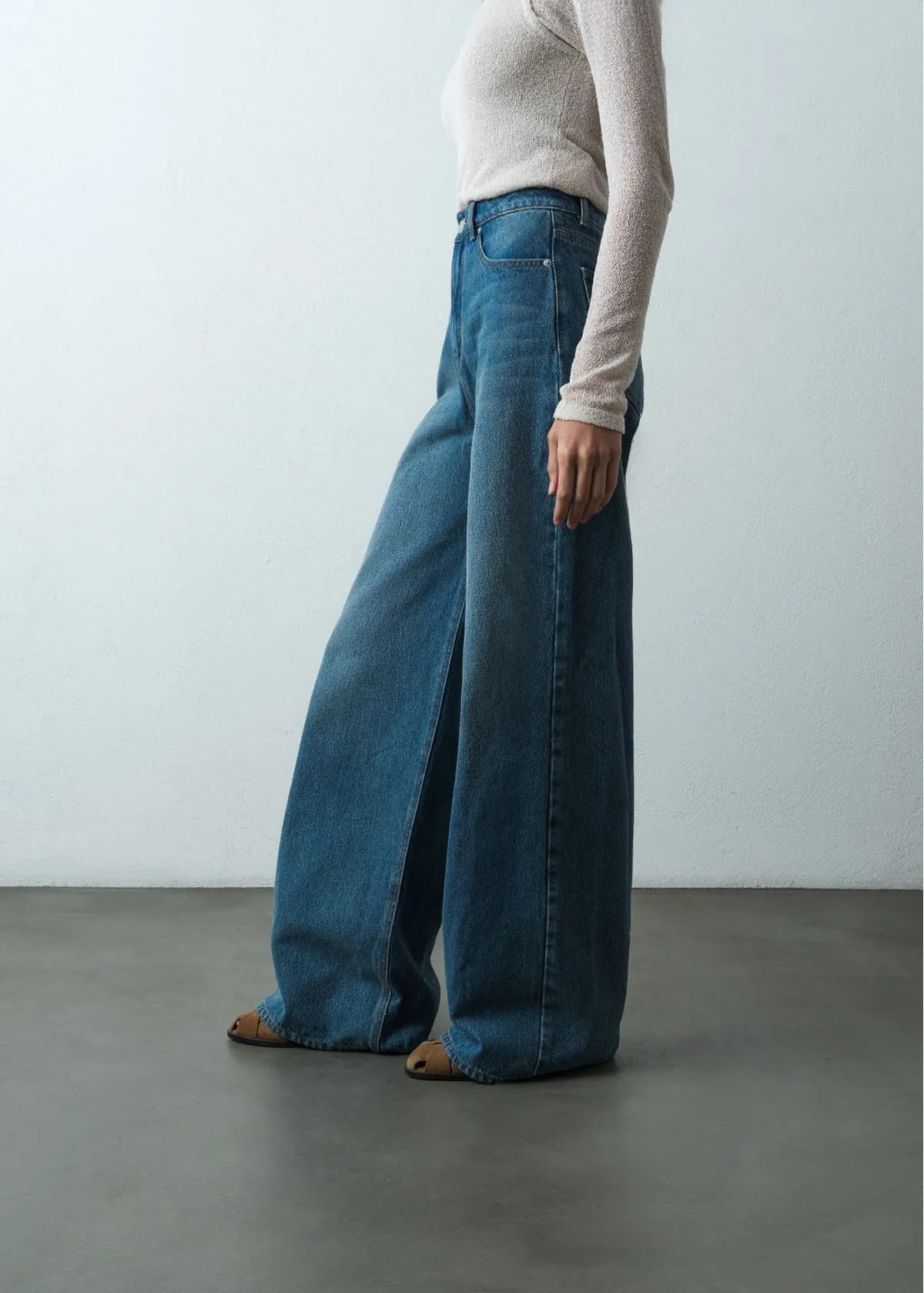 Wide straight boot jeans