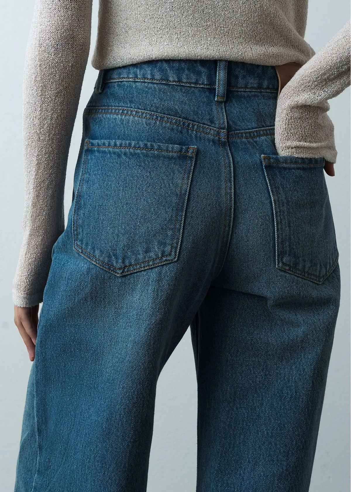 Wide straight boot jeans