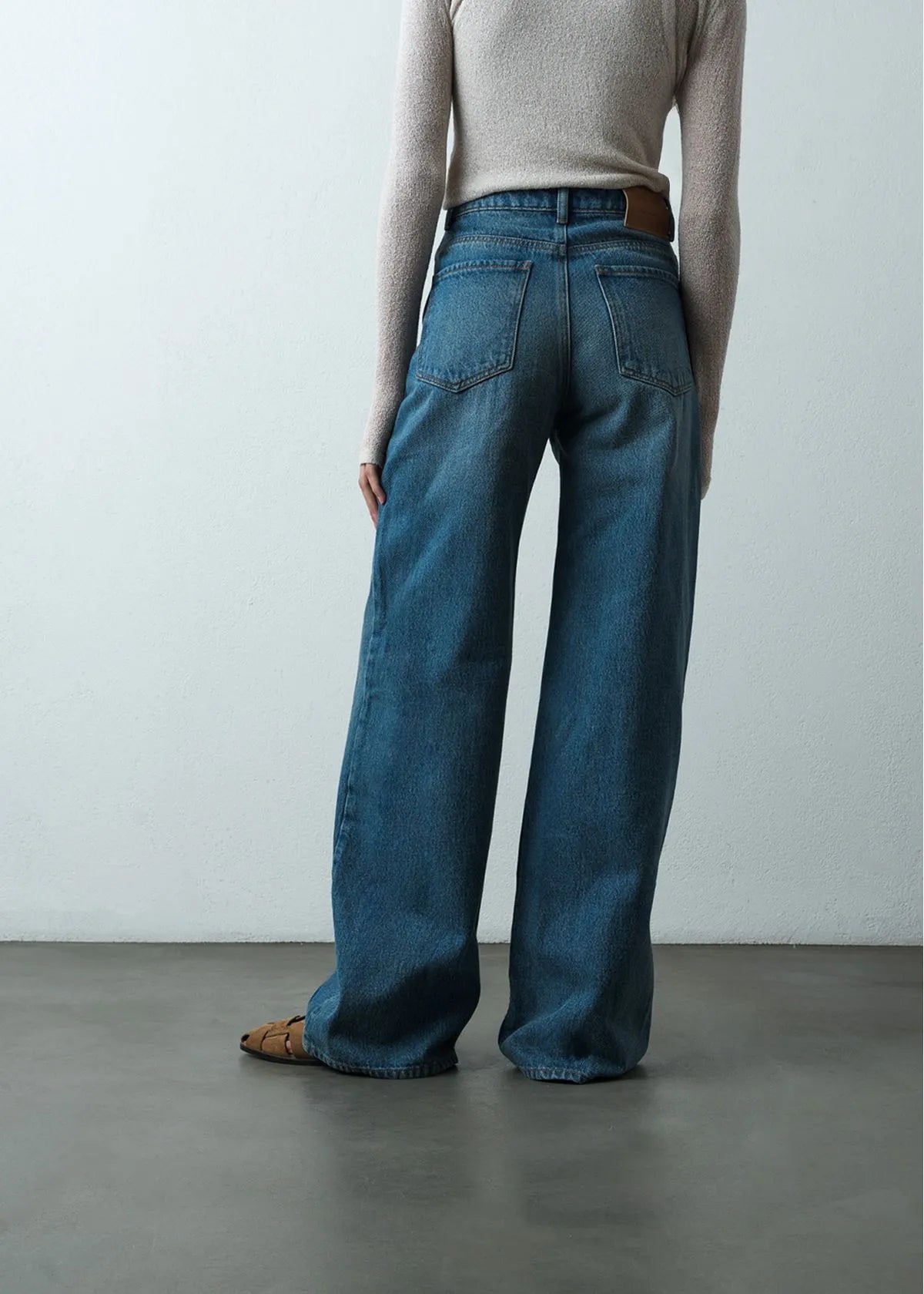 Wide straight boot jeans