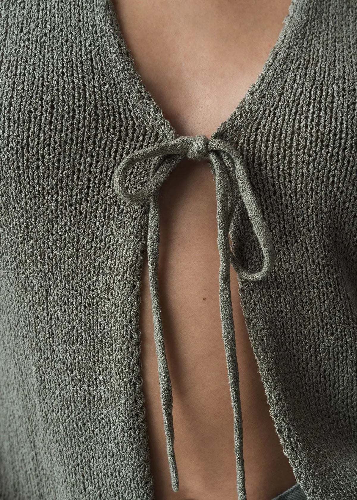 Knitted shirt with V-neckline