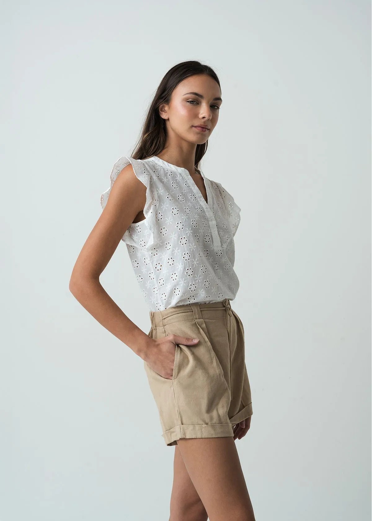 Sisa sleeve shirt with bolero