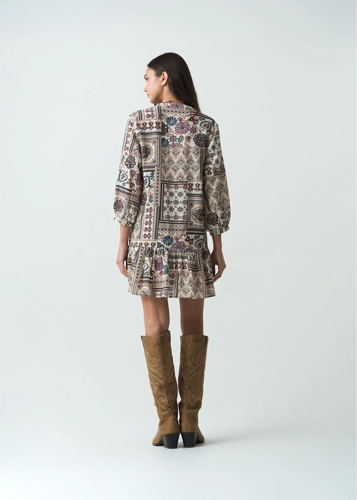 Printed short dress