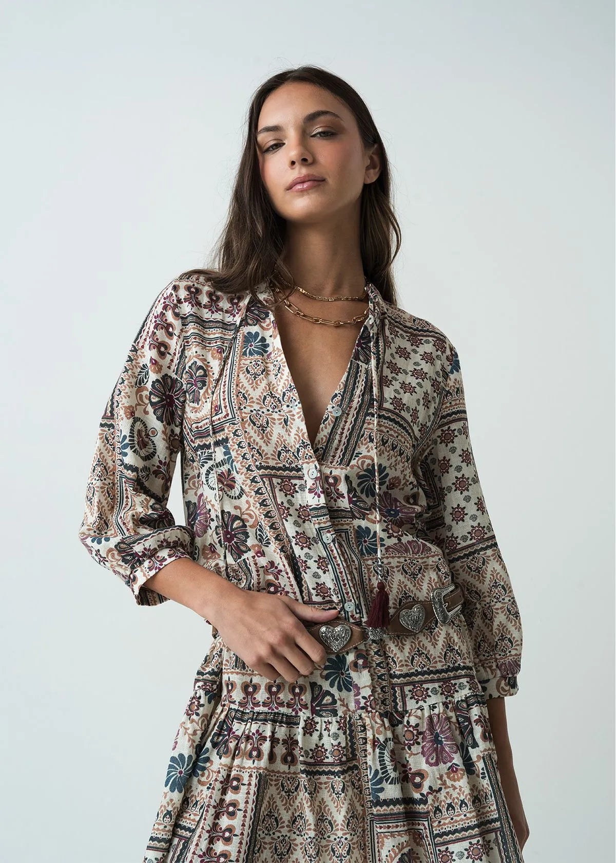Printed short dress