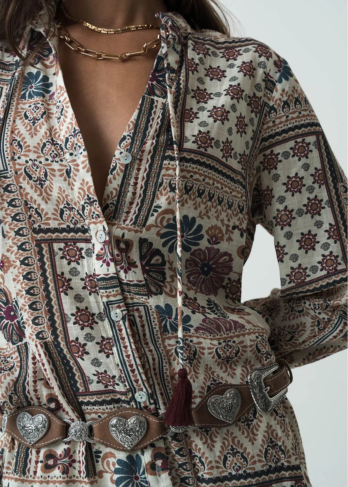 Printed short dress