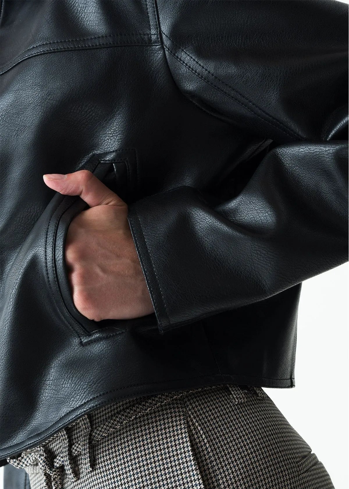 Leather effect jacket