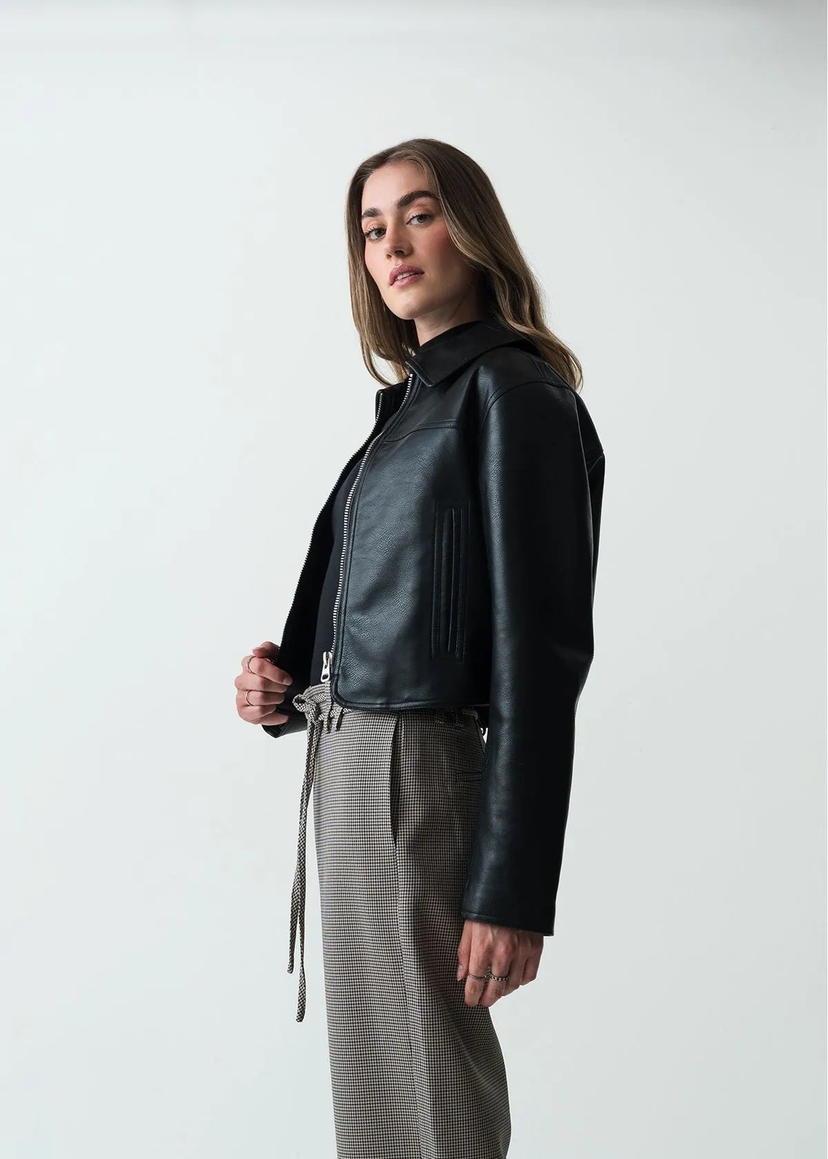 Leather effect jacket