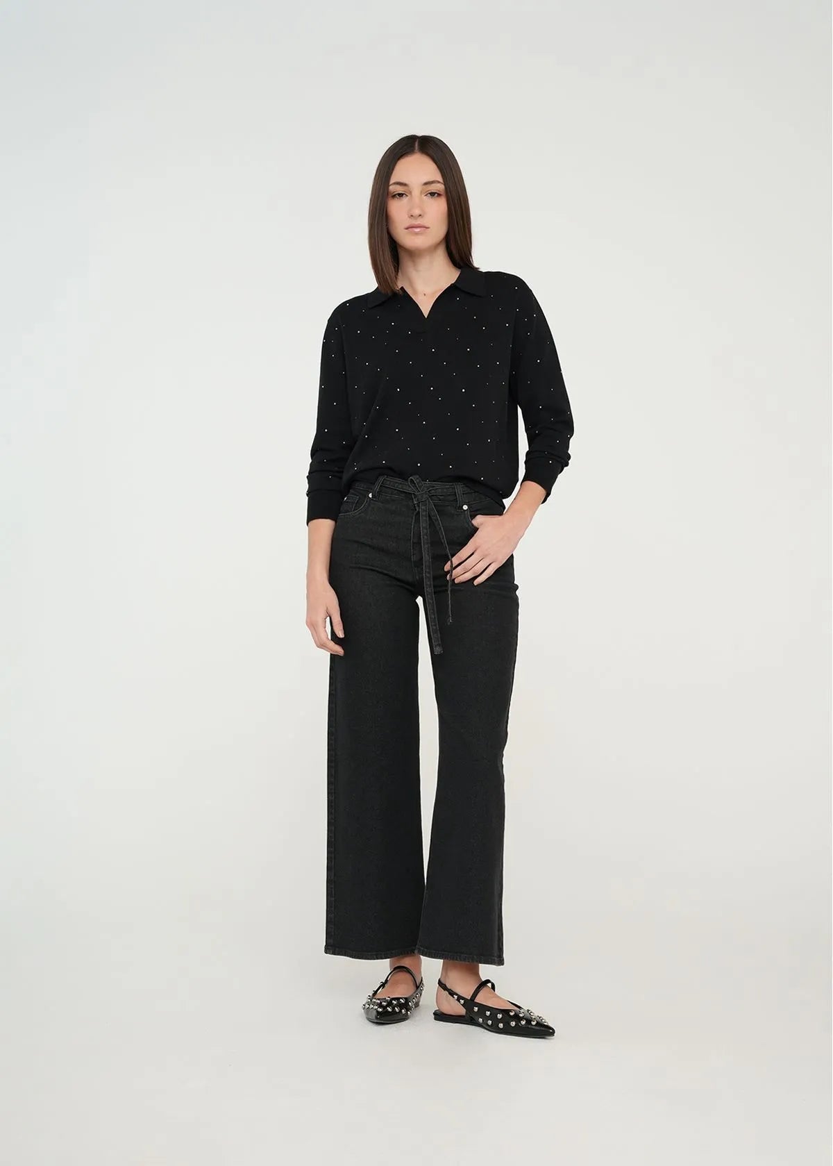 Woven T-shirt with bright details