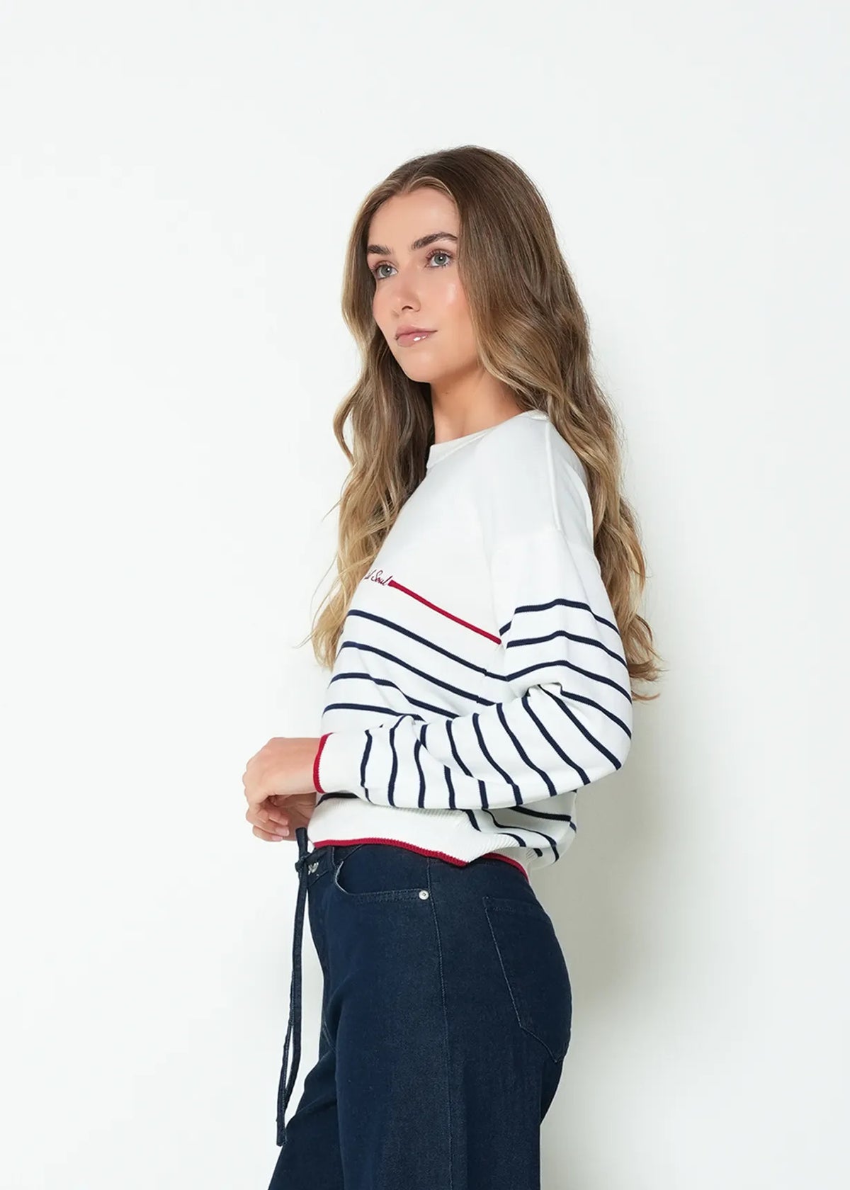 Striped woven diver
