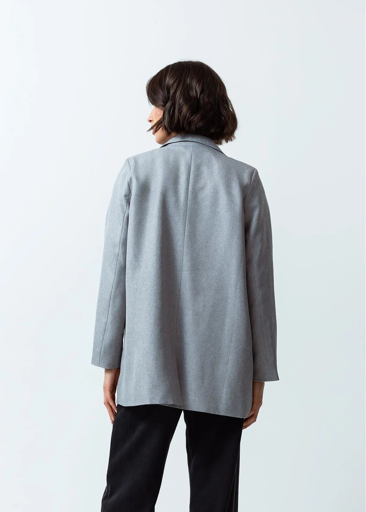 Jacket with lapelap collar