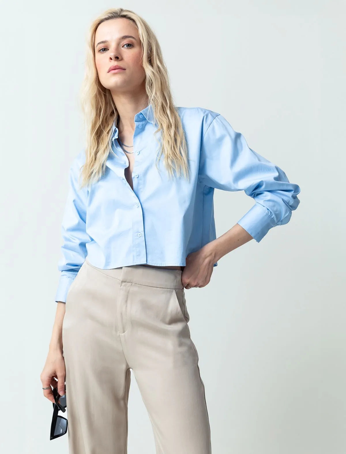 Waistband-length shirt