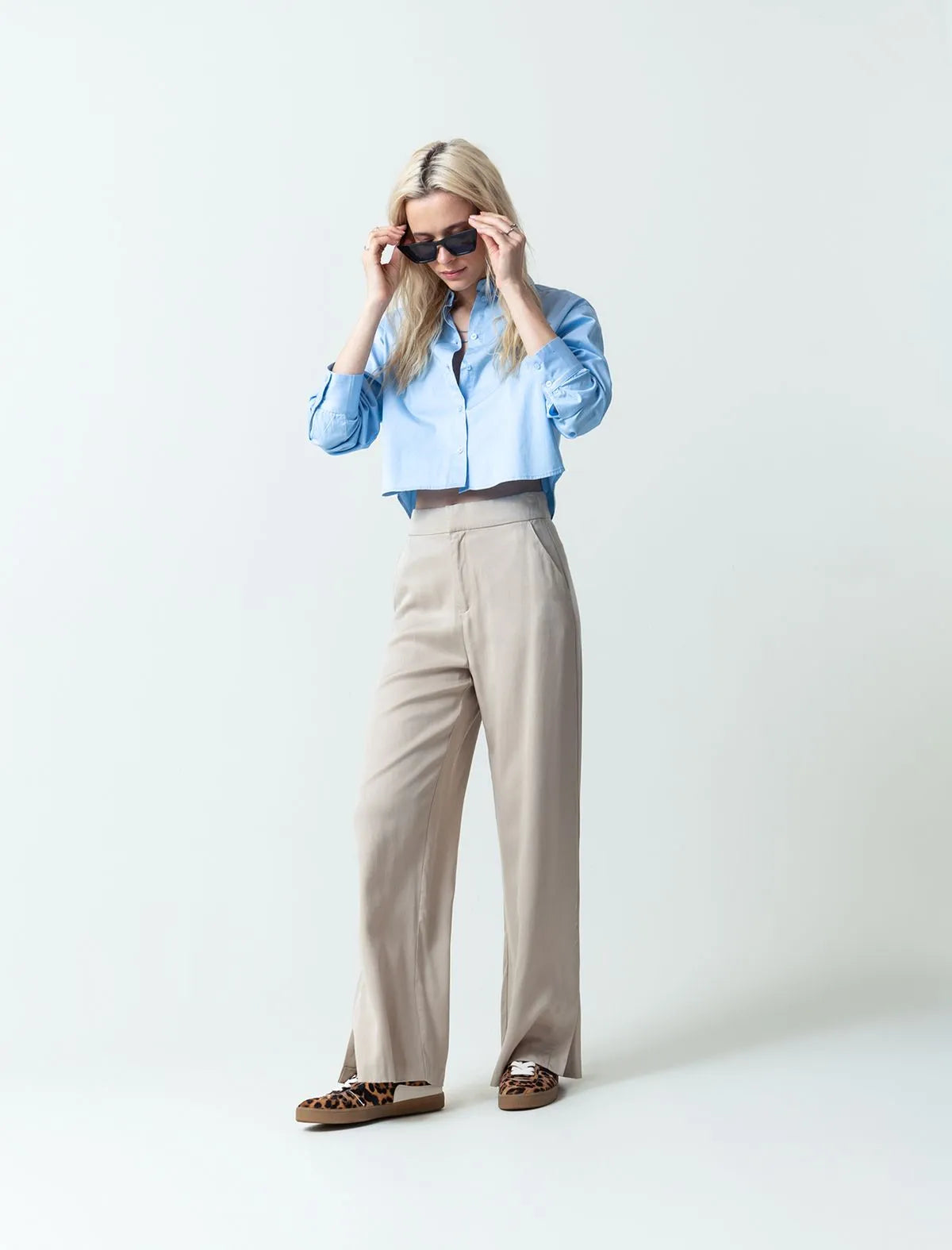 Waistband-length shirt