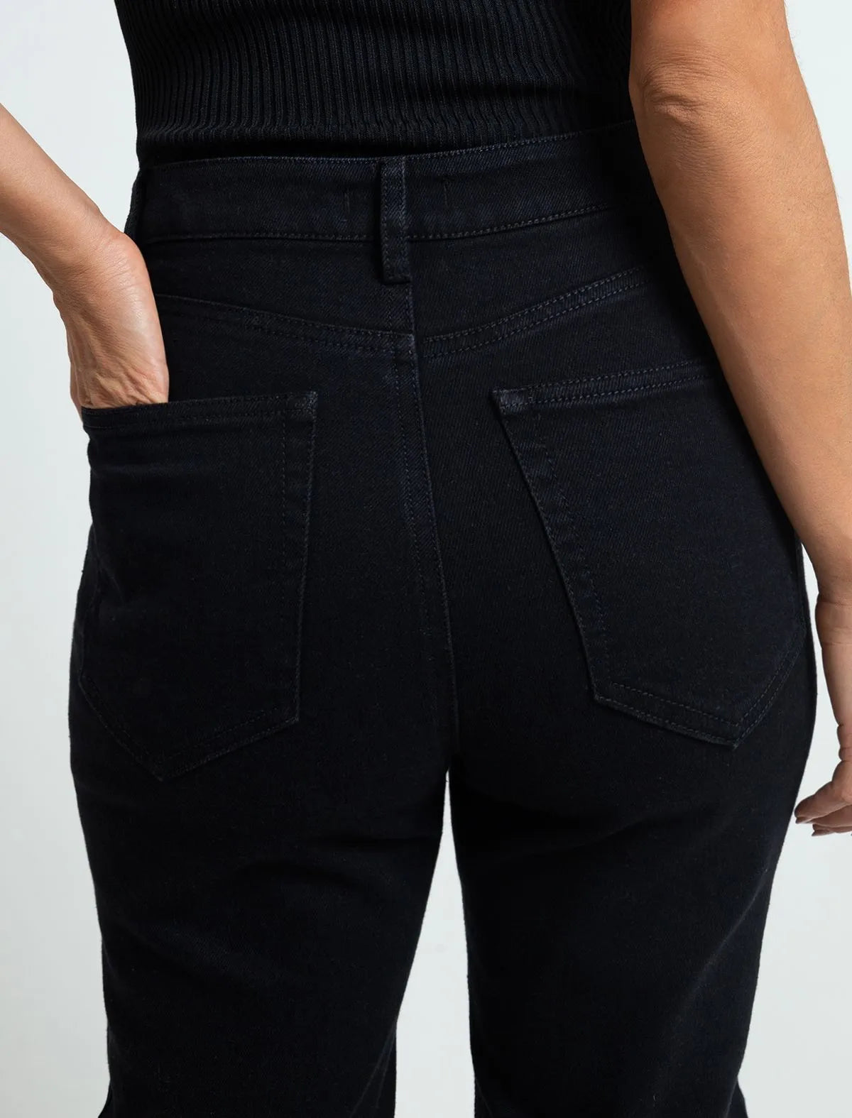 Black denim pants