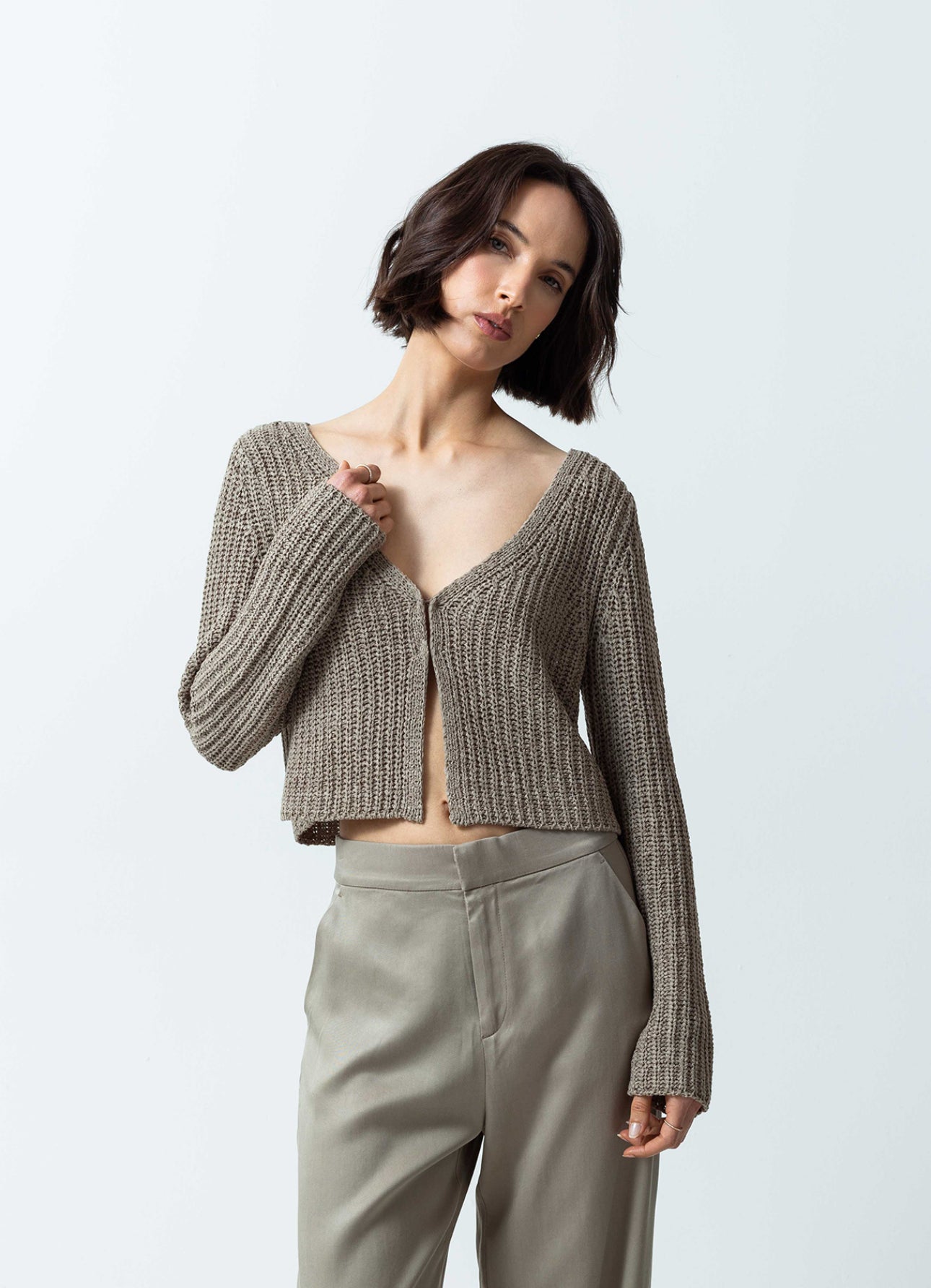 Ribbed Logo-Embellished Cardigan