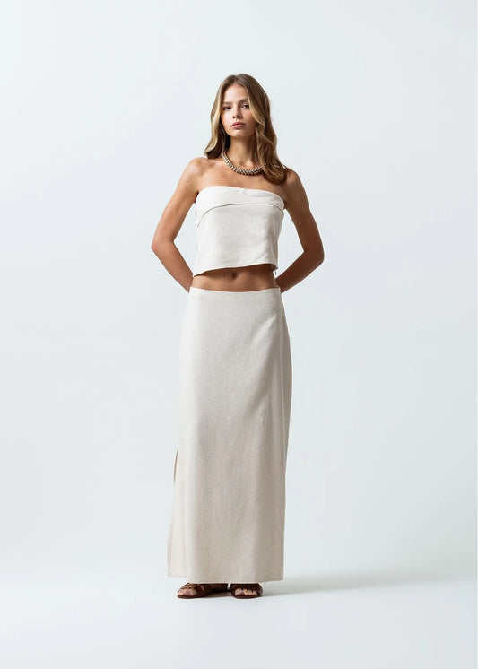 Long skirt in straight design