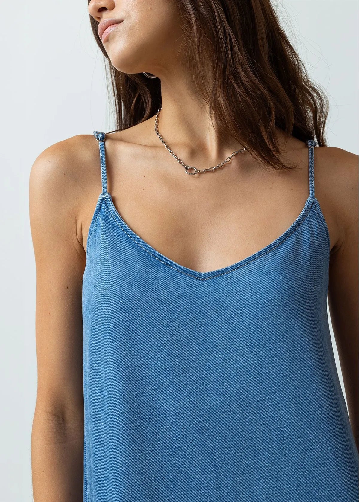 Long denim dress perfect for casual plans