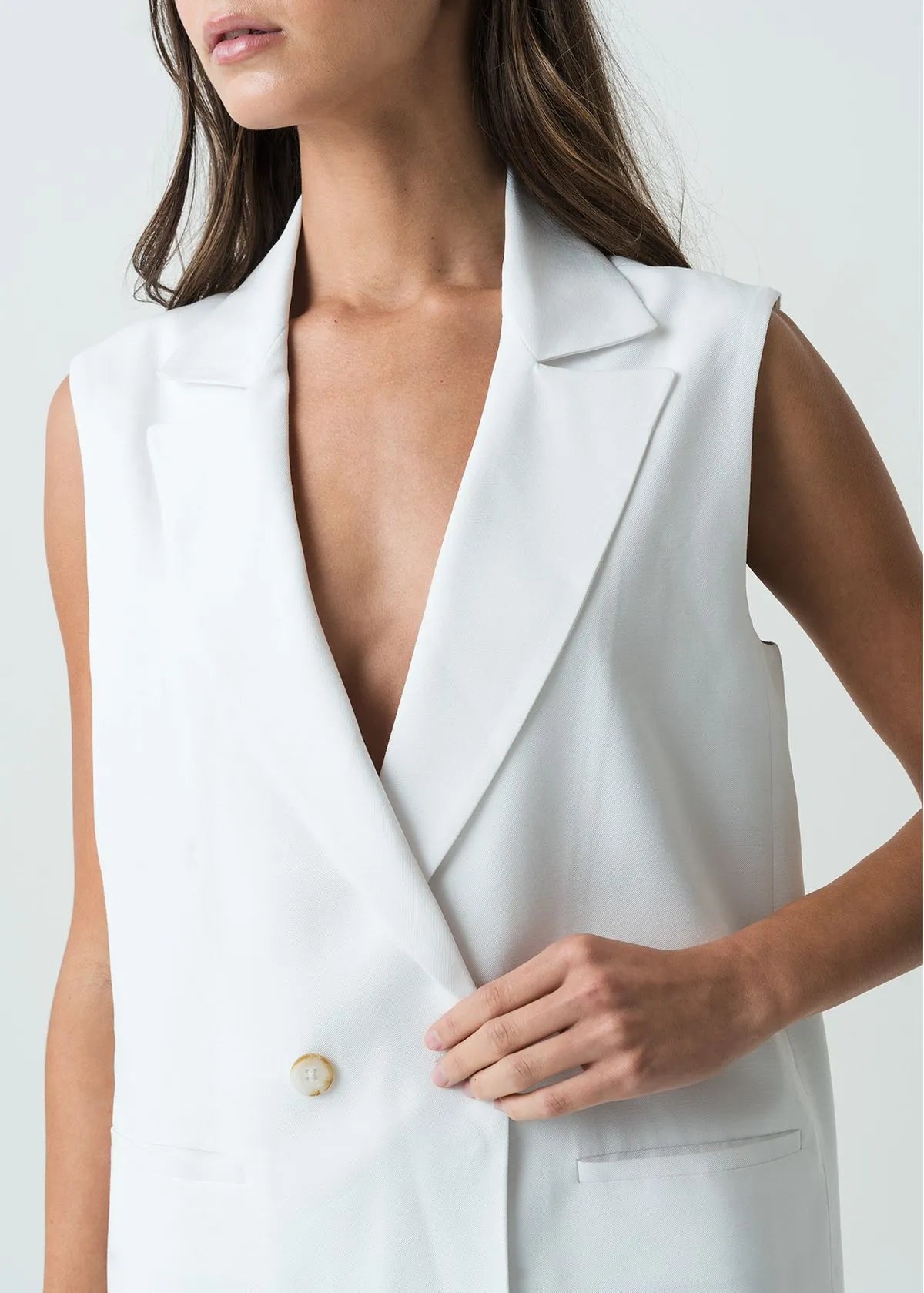 Vest with lape collar
