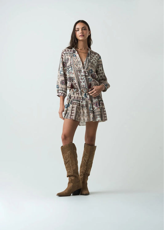 Printed short dress