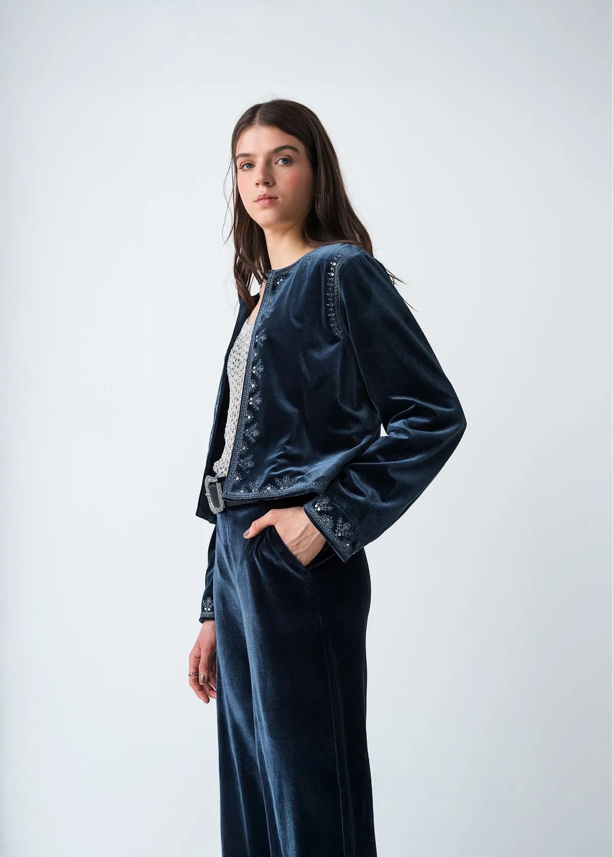 Jacket with embroidered details