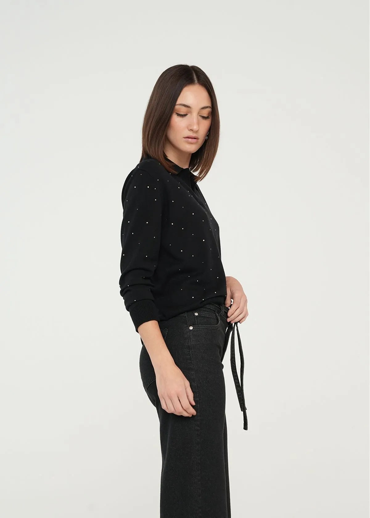 Woven T-shirt with bright details
