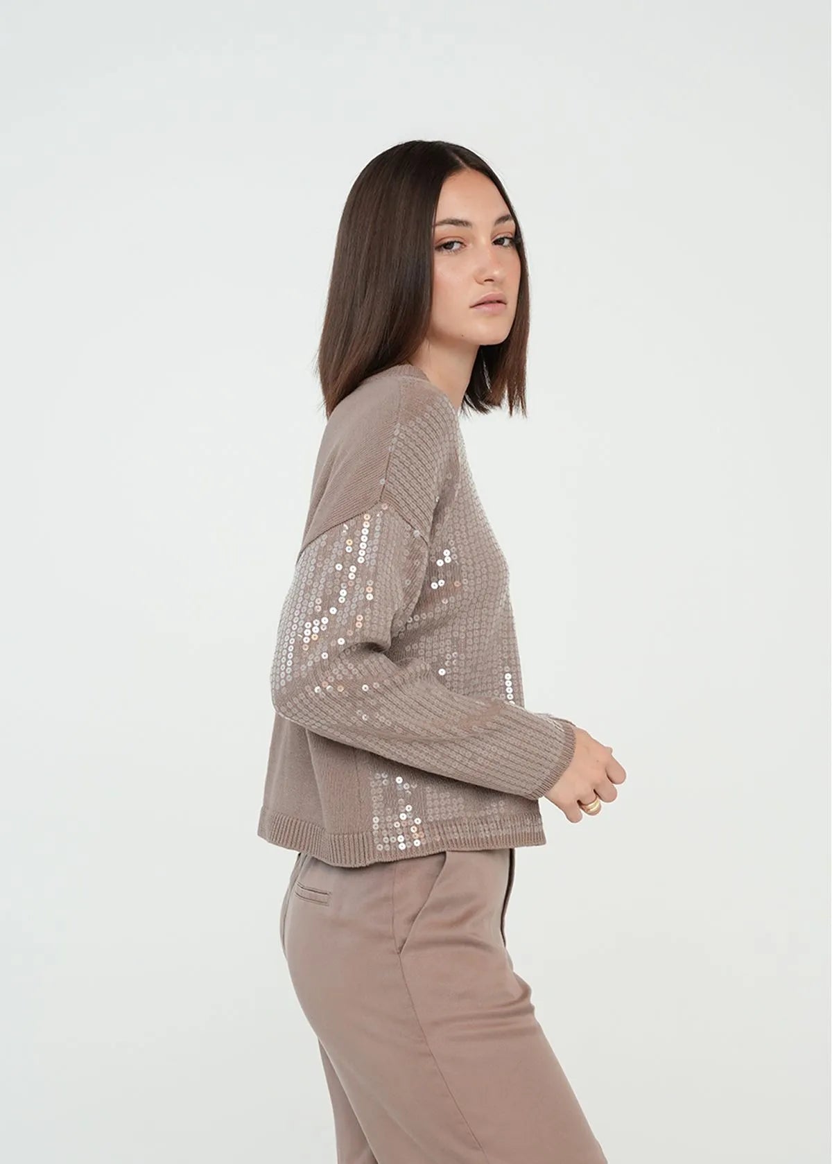 Woven sequin-woven diver