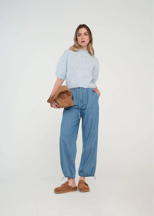 Pants with elastic waist