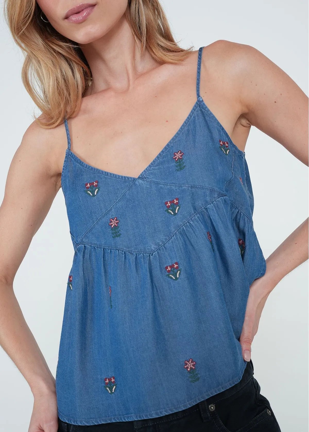 Denim type shirt