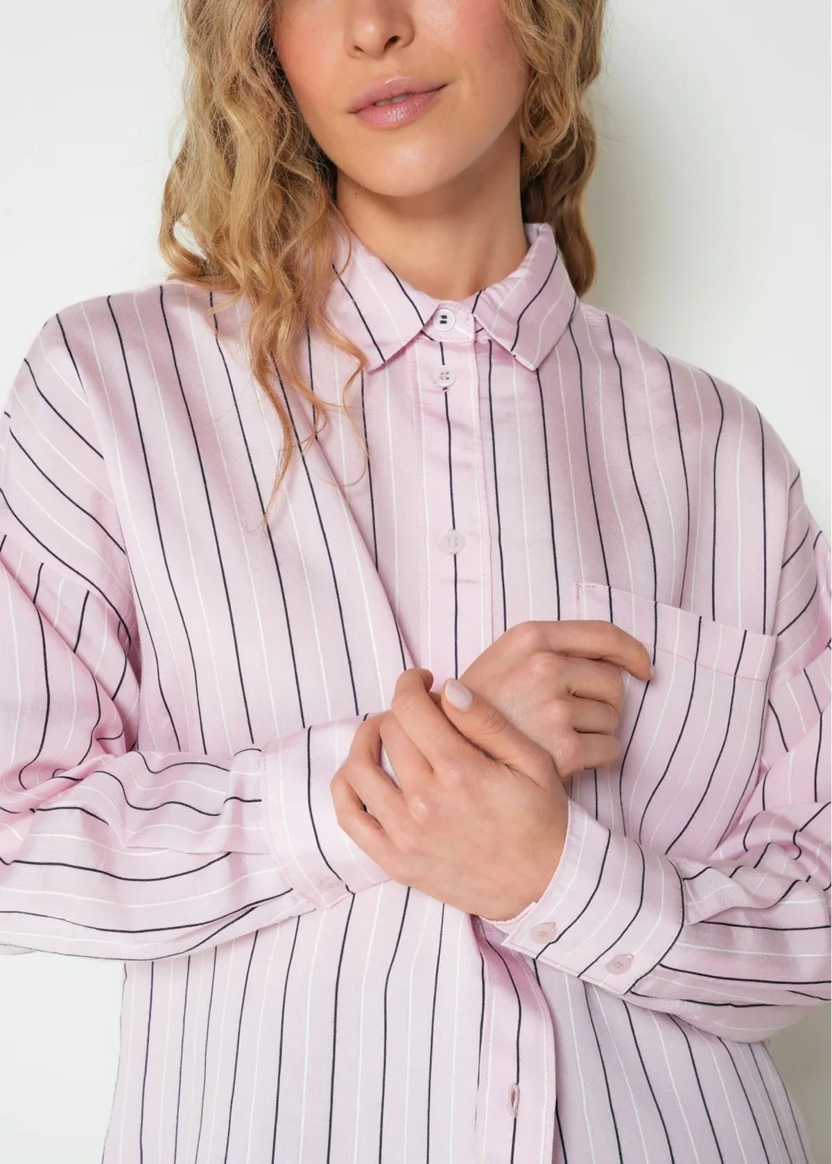 Regular long sleeve striped shirt