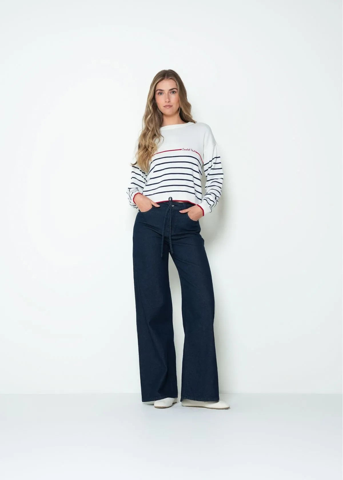 Striped woven diver