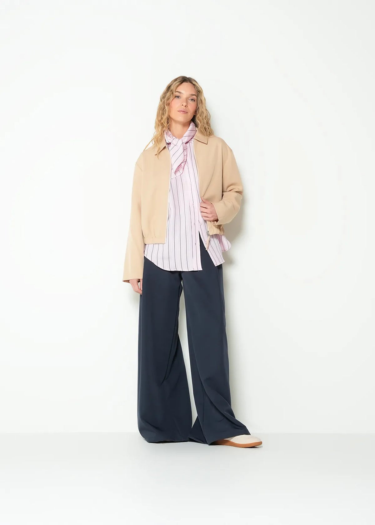 Regular long sleeve striped shirt