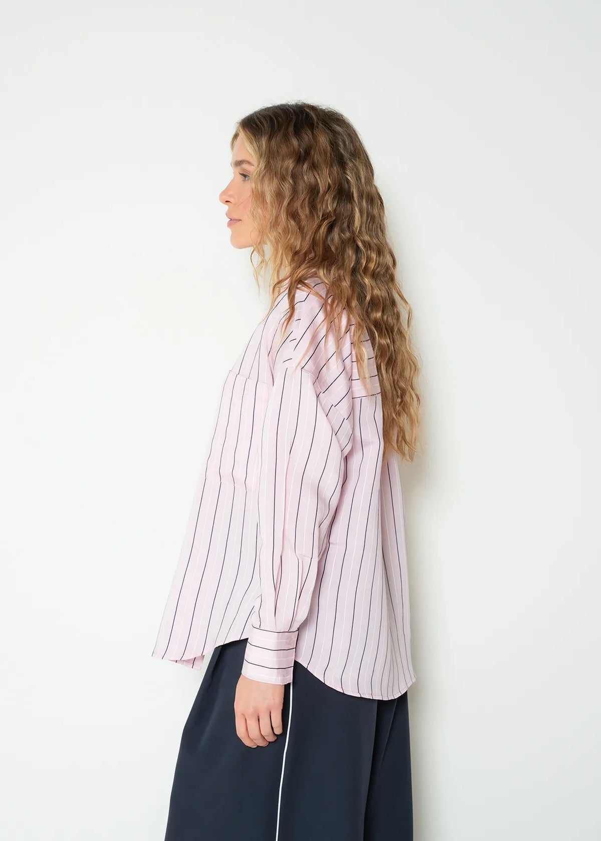 Regular long sleeve striped shirt