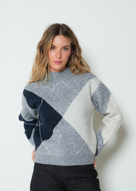 Argyle Knit Sweater