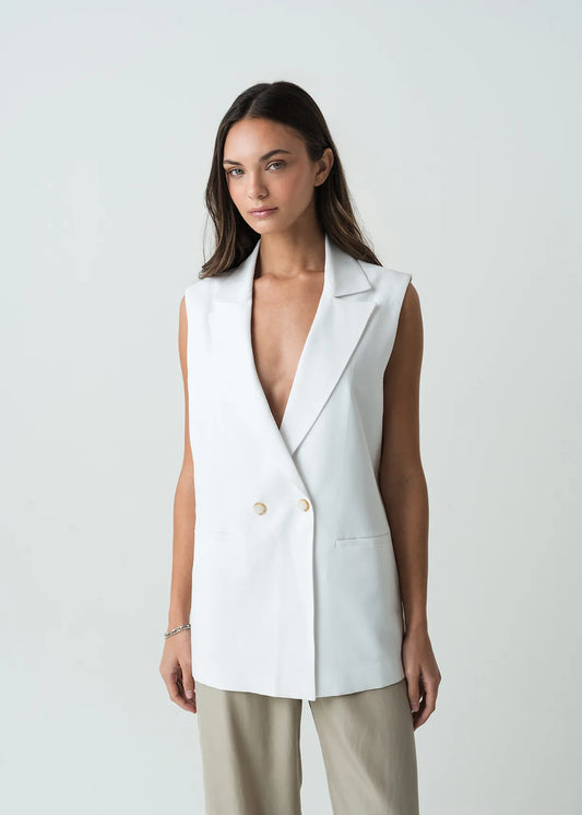 Vest with lape collar