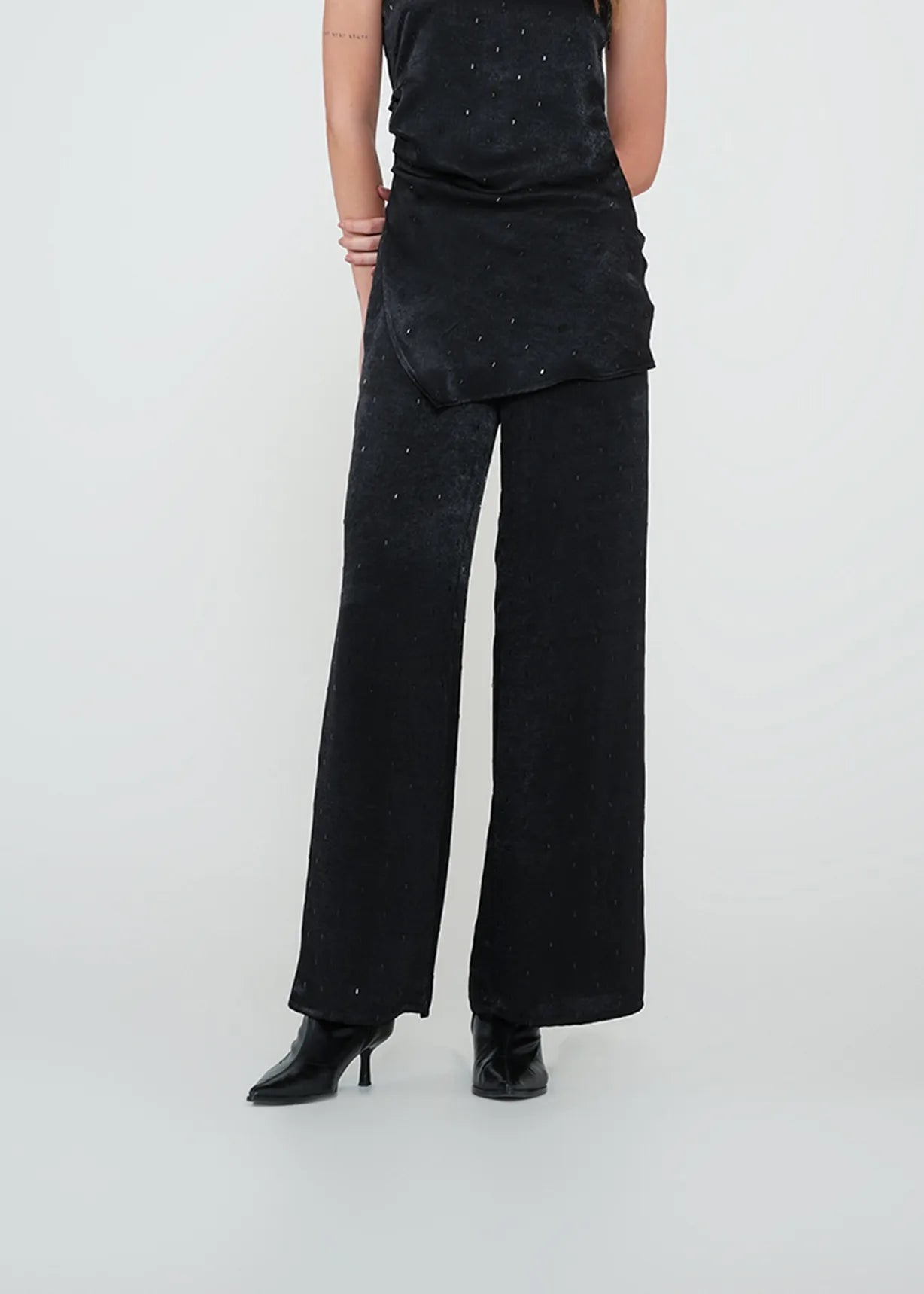 Palazzo pants with shine