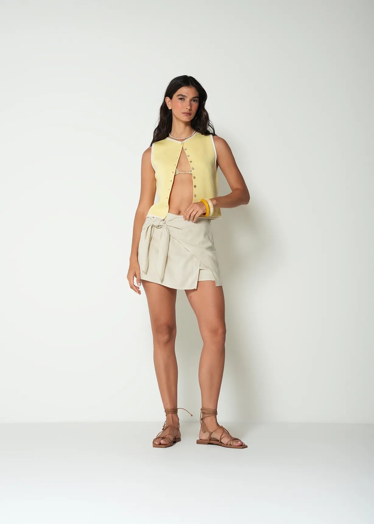 Shorts with cross detail