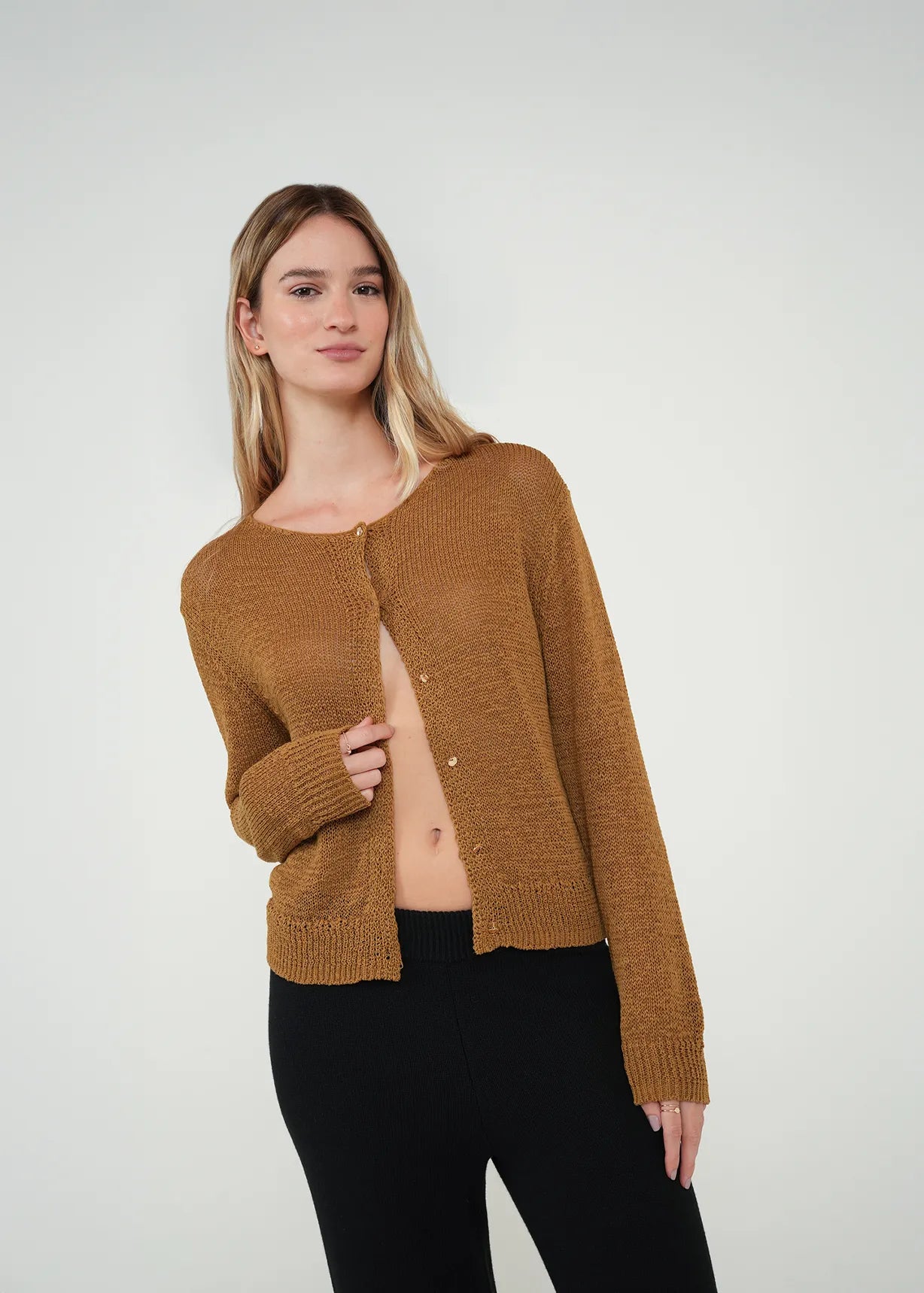 Woven cardigan