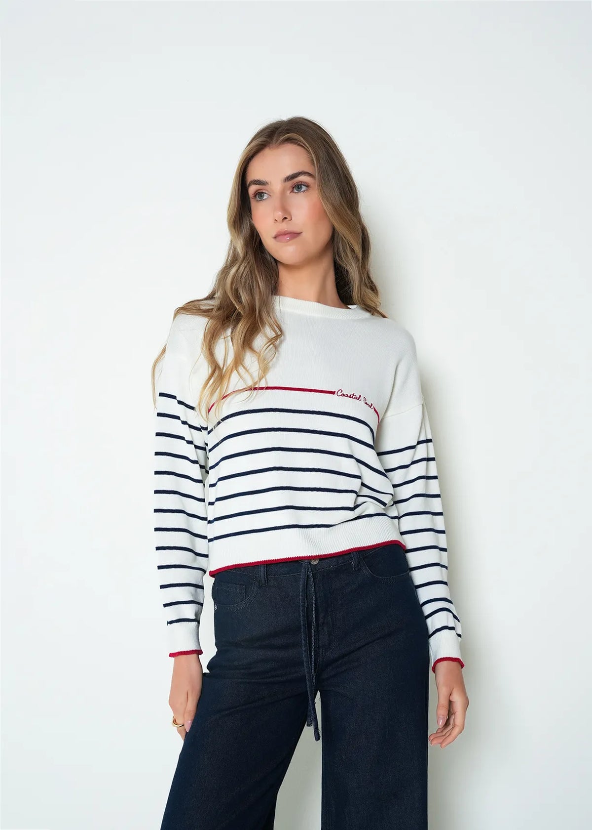 Striped woven diver
