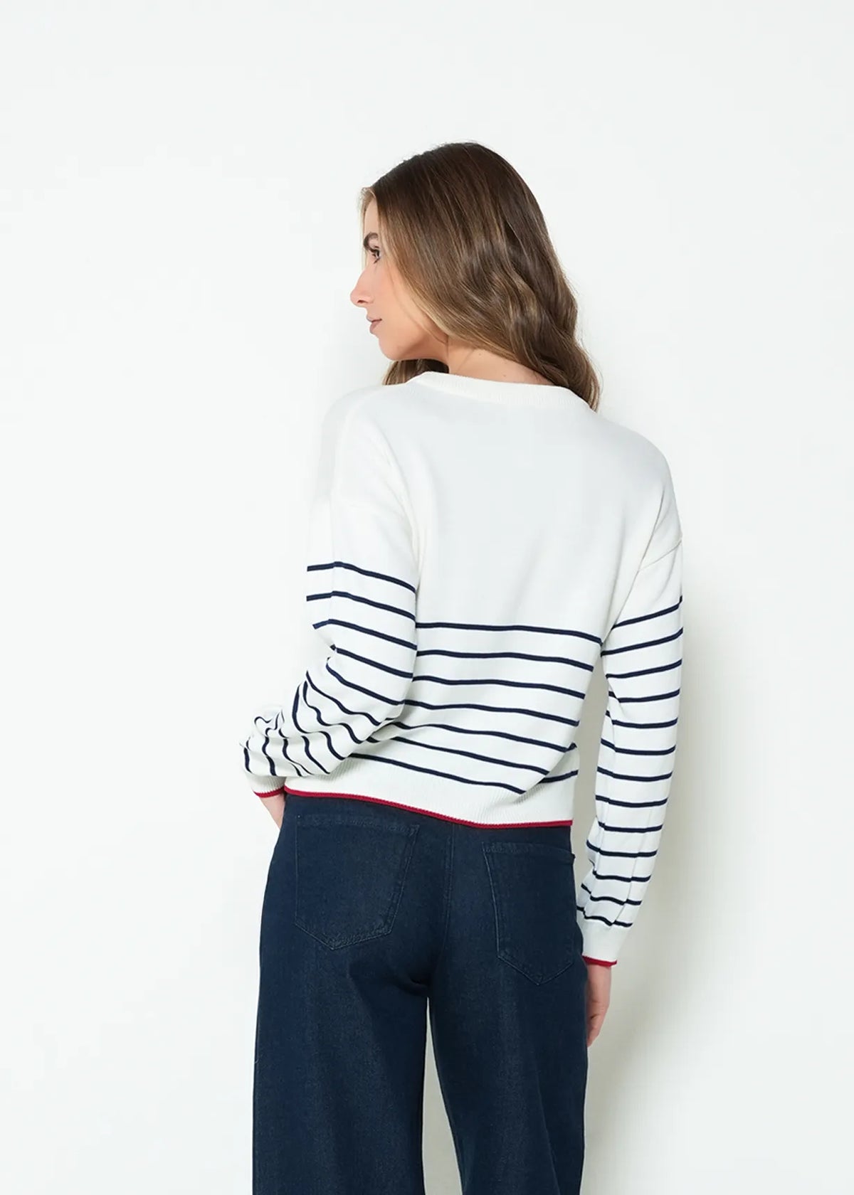 Striped woven diver