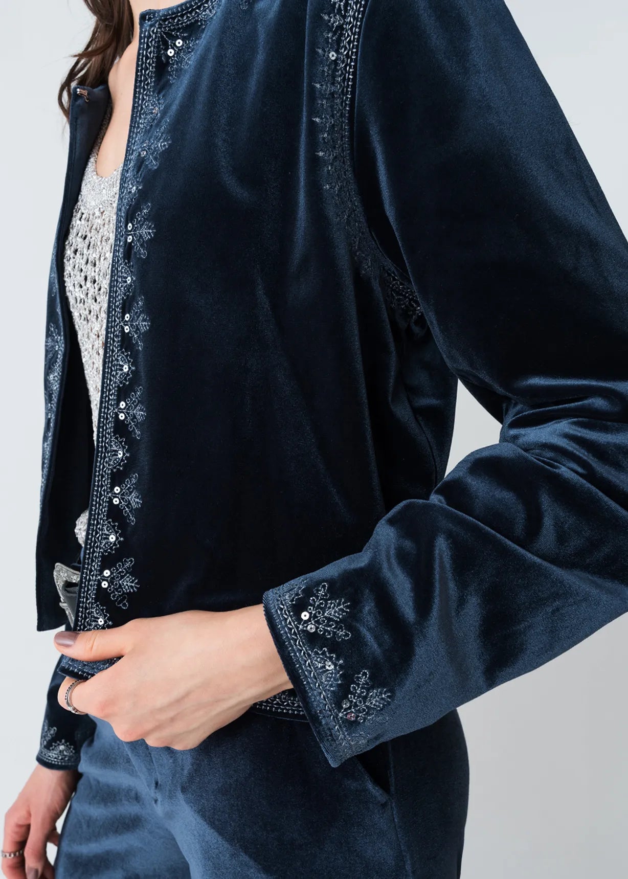 Jacket with embroidered details