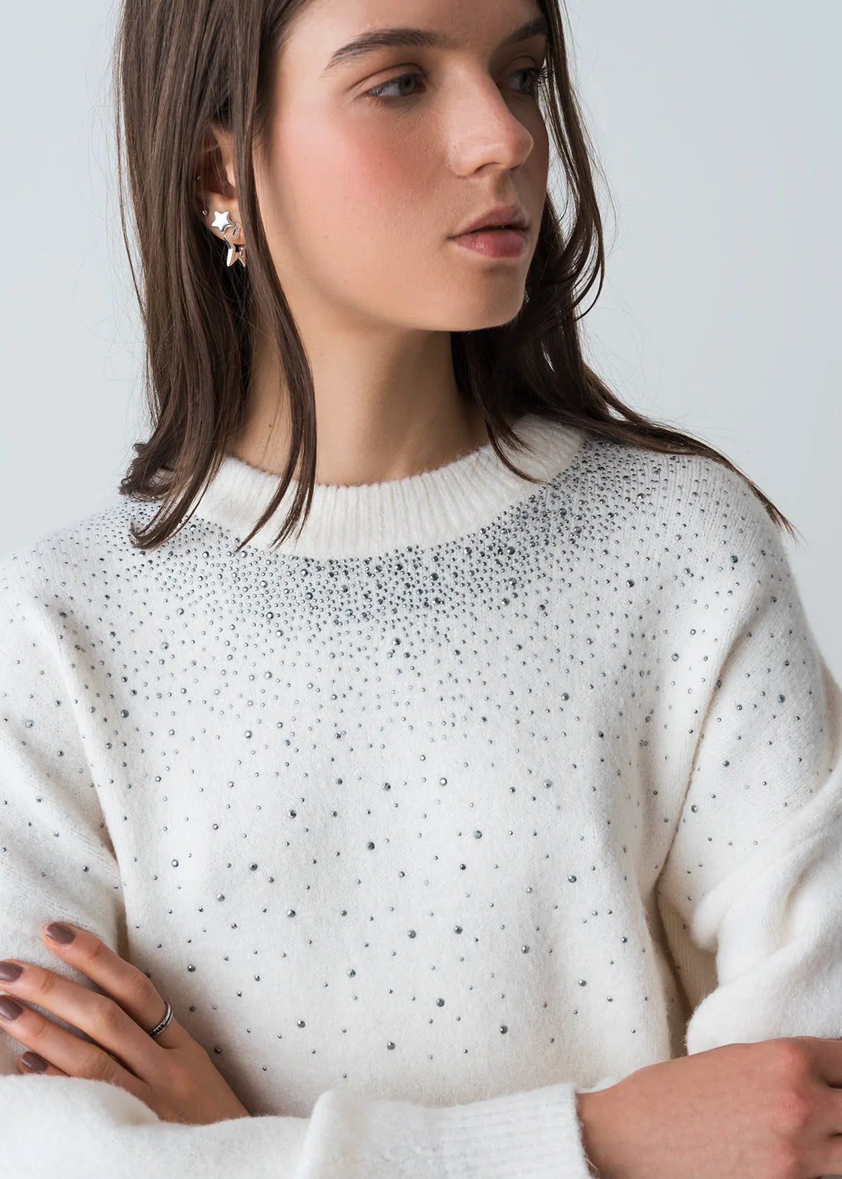 Woven diver with appliques