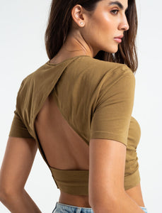 T-shirt with back neckline