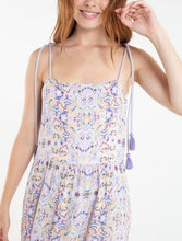 Load image into Gallery viewer, Long dress.  • Round neck.  • Strips with decorative tassels.
